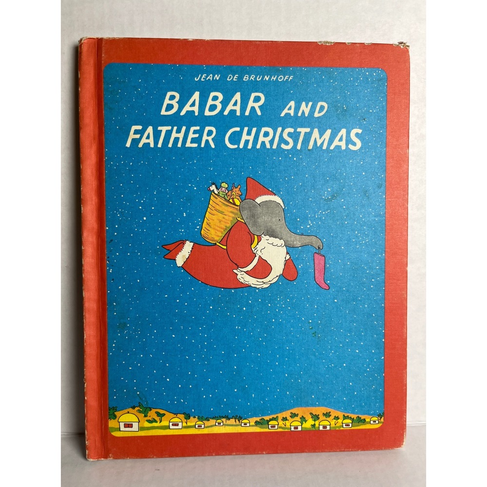 Vintage 60s Babar and Father Christmas Jean de Brunhoff Hardcover Scholastic